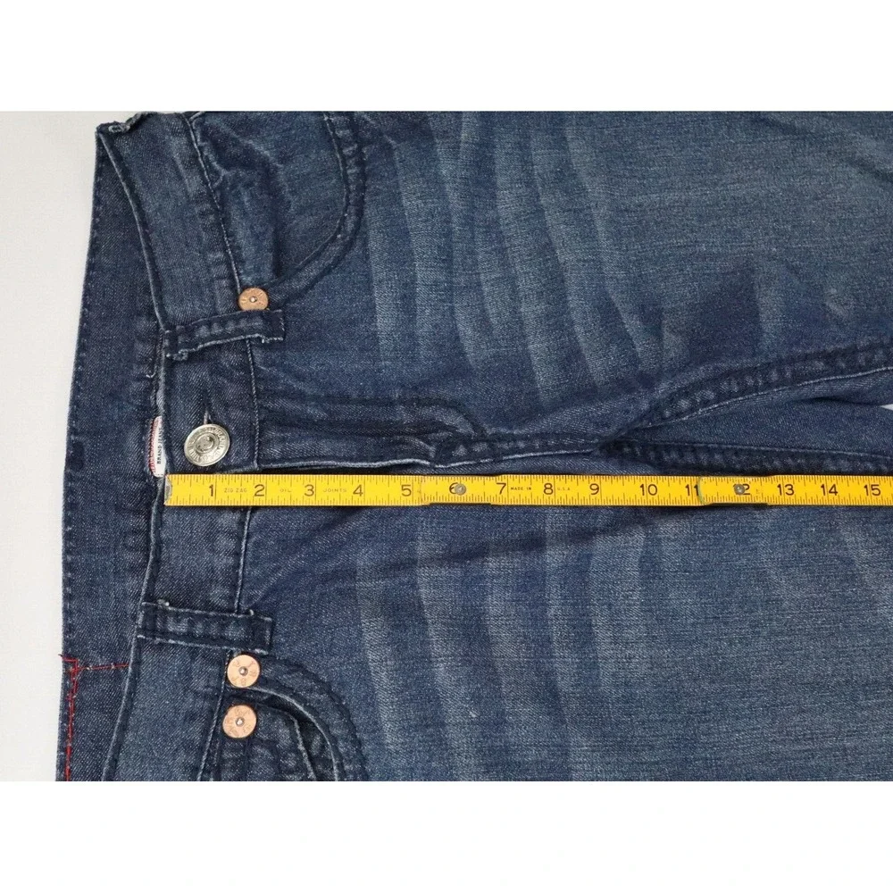 True Religion Jeans Mens 34x32 Rainbow Billy Denim Pants Flap Pockets Cotton USA